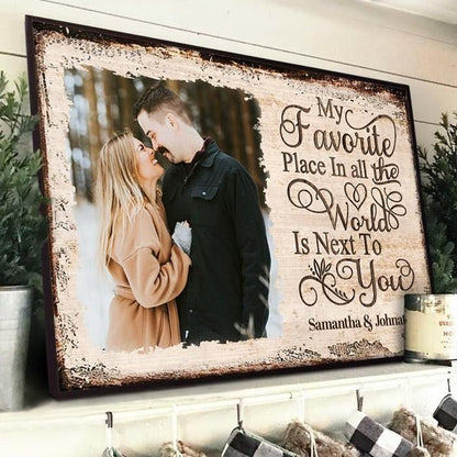 Couple - Next To You Is One Of My Favorite Places To Be - Personalized Poster - The Next Custom Gift