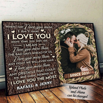 Couple - When I Say I Love You More Canvas - Personalized Canvas - The Next Custom Gift