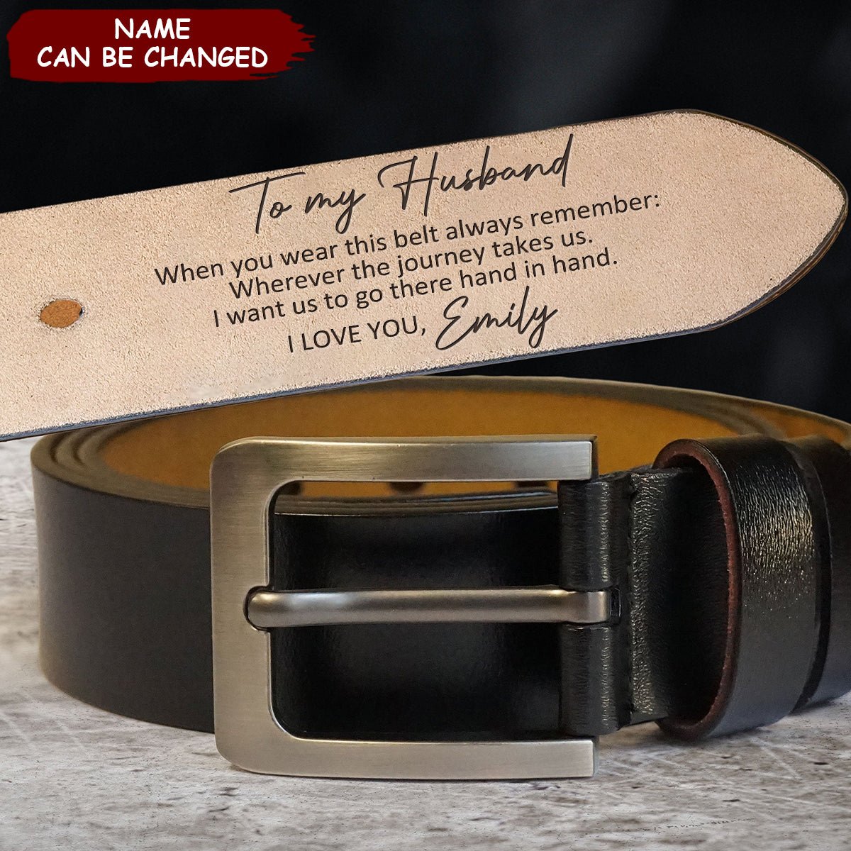 Couple - When You Wear This Belt Always Remember - Personalized Engraved Leather Belt (HN) - The Next Custom Gift
