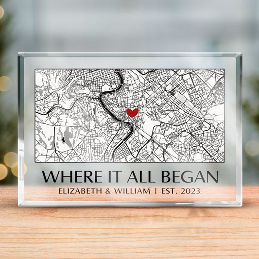 Couple - Where It All Began - Personalized Rectangle Shaped Acrylic Plaque (HJ) - The Next Custom Gift