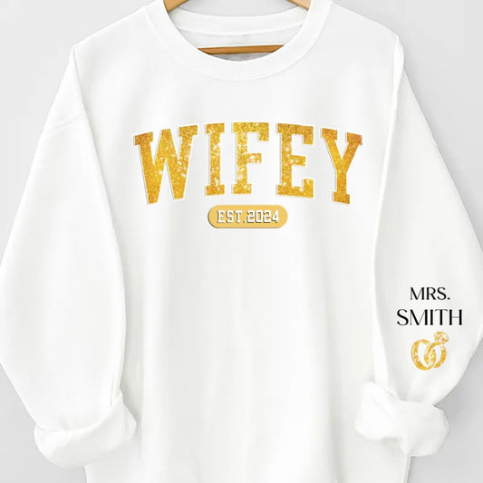 Couple - Wifey Est - Personalized Sweatshirt - The Next Custom Gift