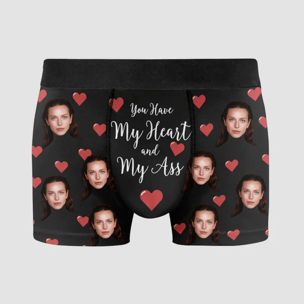 Couple - You Have My Heart And My Ass - Personalized Men's Boxer Briefs - The Next Custom Gift