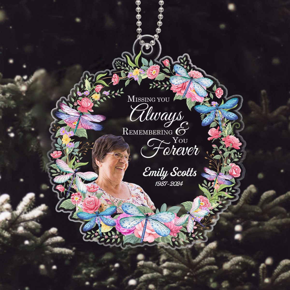 Missing You Always Remembering You Forever Personalized Acrylic Ornament