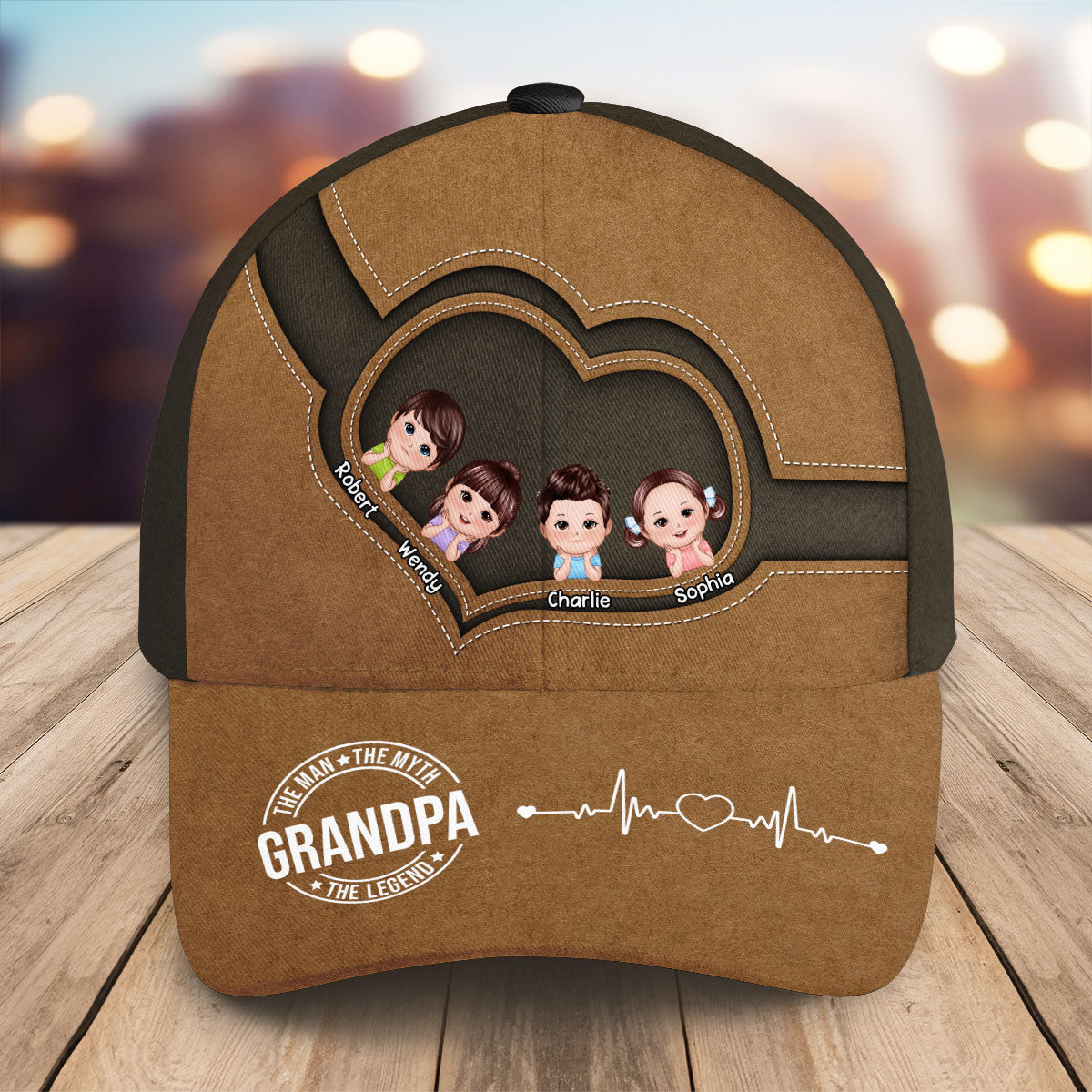 The Legend Grandpa Personalized Classic Cap, Gift For Grandpa, Gift For Him