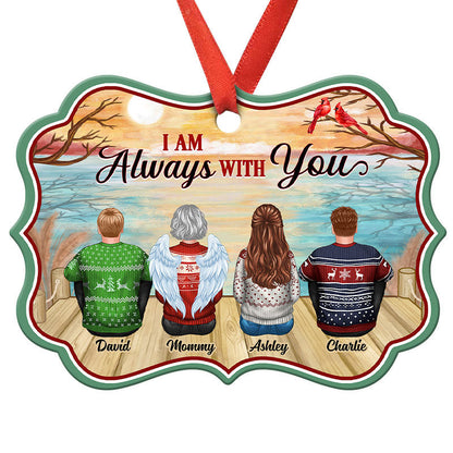 Reflected Lake Family Sitting Memorial Remembrance Personalized Christmas Ornament
