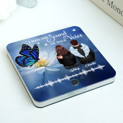 Realistic Butterfly Lost Loved One Voice Recording Memo Voicemail Memorial Keepsake Personalized Music Fridge Magnet