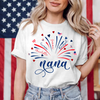 Firework America Flag Grandma And Kids