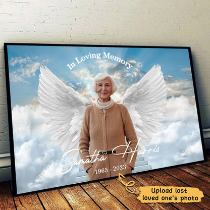 Gateway To Heaven Memorial Personalized Poster, Memorial Keepsake of Lost Loved Ones, Whispers from Heaven