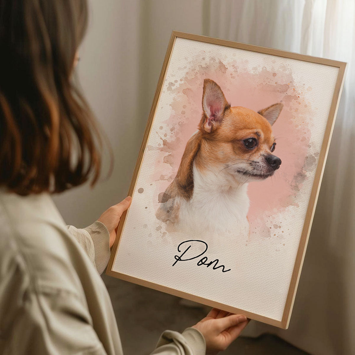 Personalized Watercolor Pet Poster From Photo, Gift For Pet Owners, New Pet Gift, Pet Memorial Gift
