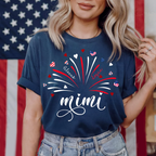 Firework America Flag Grandma And Kids