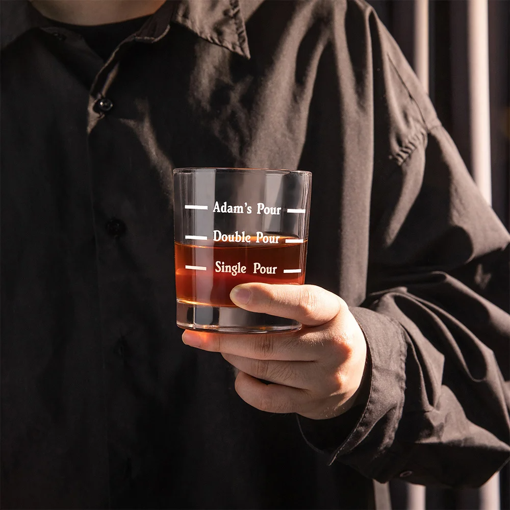 Personalised 10oz Pour Line Whisky Glass with Engraved Name Father's Day Gift for Dad and Husband