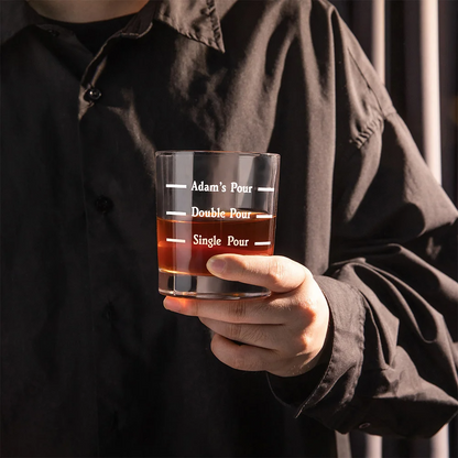 Personalised 10oz Pour Line Whisky Glass with Engraved Name Father's Day Gift for Dad and Husband