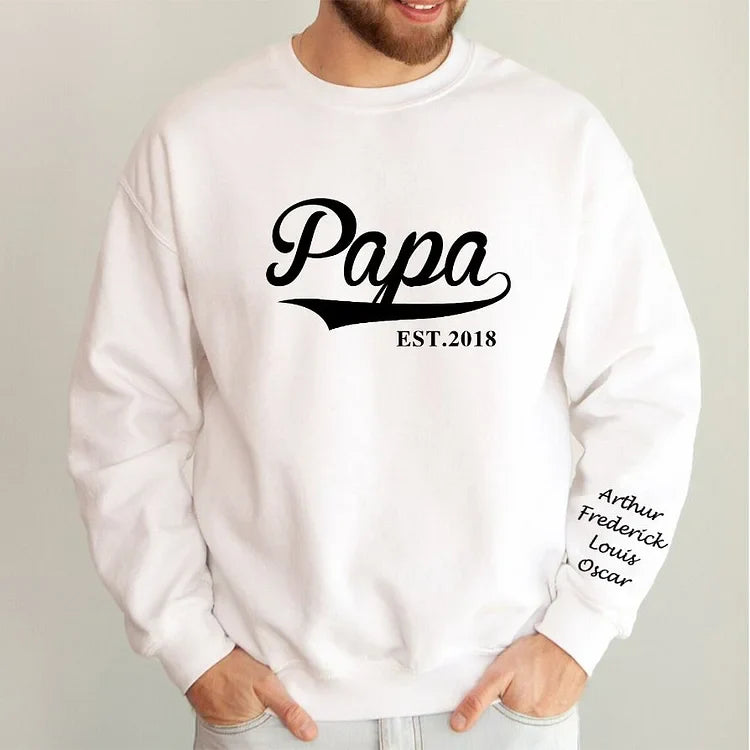 Custom Dad Shirt Est Shirt Any Year Funny Gift For Dad New Daddy Fathers Day Custom Crewneck Hoodie