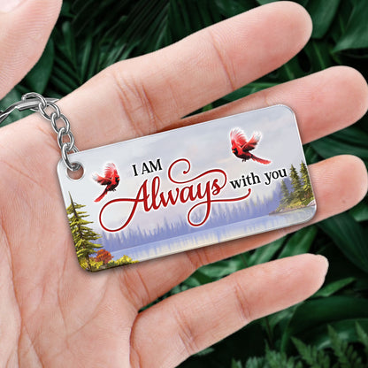Lake Landscape Whole Back View Family Sitting Remembrance Gift Memorial Personalized Acrylic Keychain