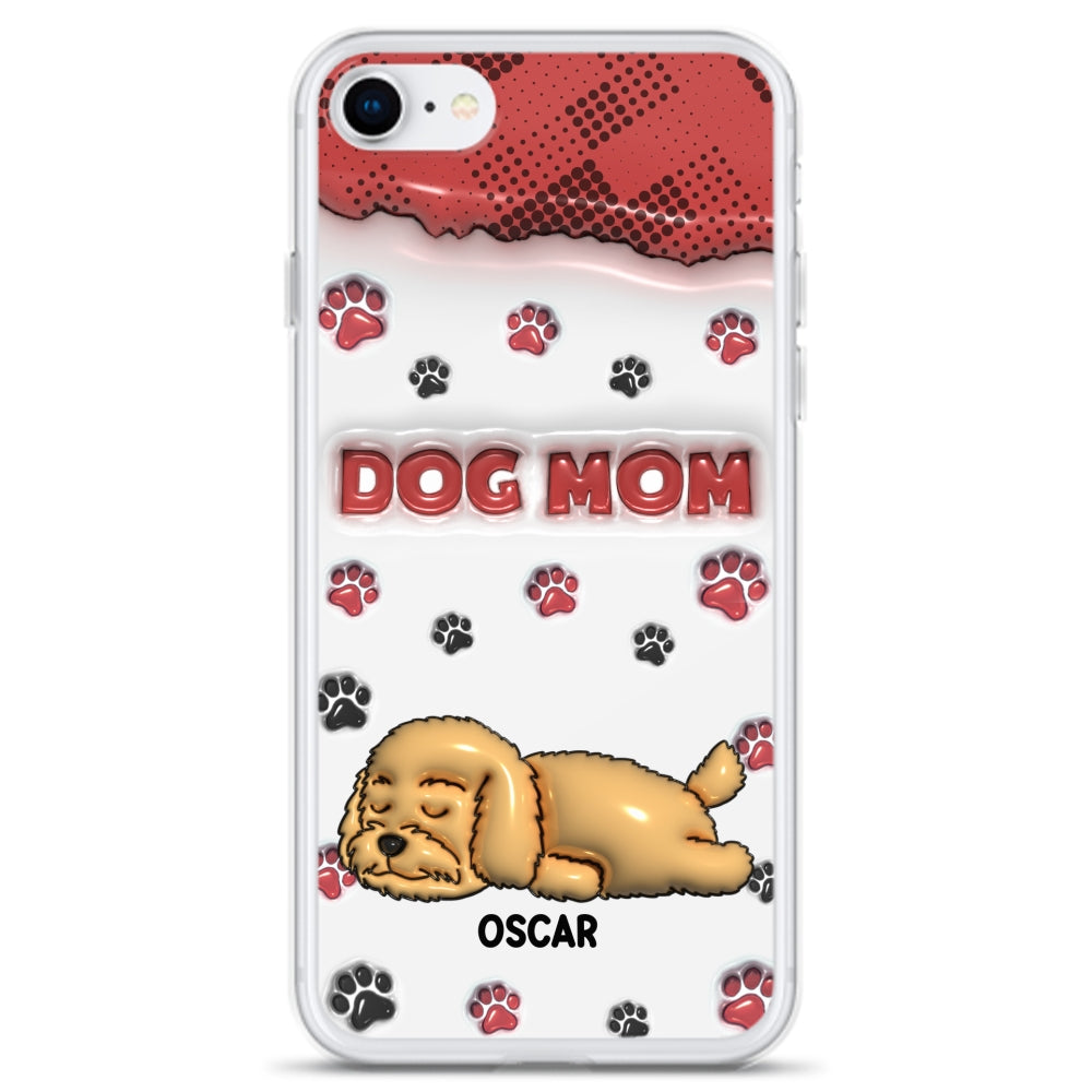 Dog Mom Version 2 - Personalized Custom 3D Inflated Effect Phone Case