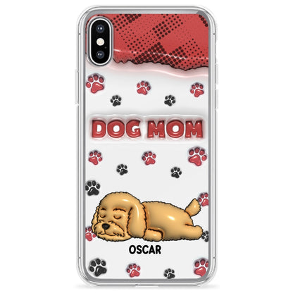 Dog Mom Version 2 - Personalized Custom 3D Inflated Effect Phone Case