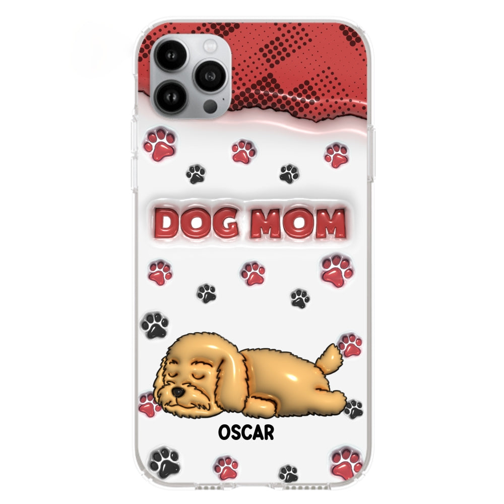 Dog Mom Version 2 - Personalized Custom 3D Inflated Effect Phone Case