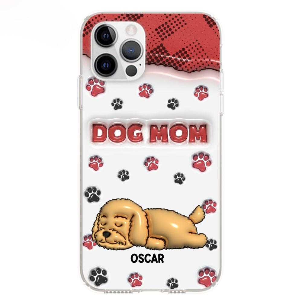 Dog Mom Version 2 - Personalized Custom 3D Inflated Effect Phone Case