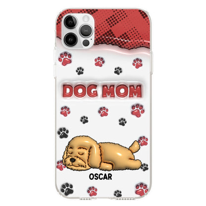 Dog Mom Version 2 - Personalized Custom 3D Inflated Effect Phone Case