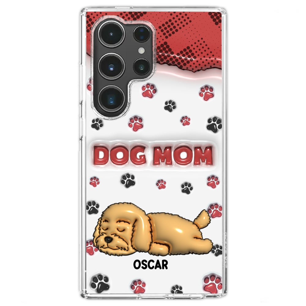 Dog Mom Version 2 - Personalized Custom 3D Inflated Effect Phone Case