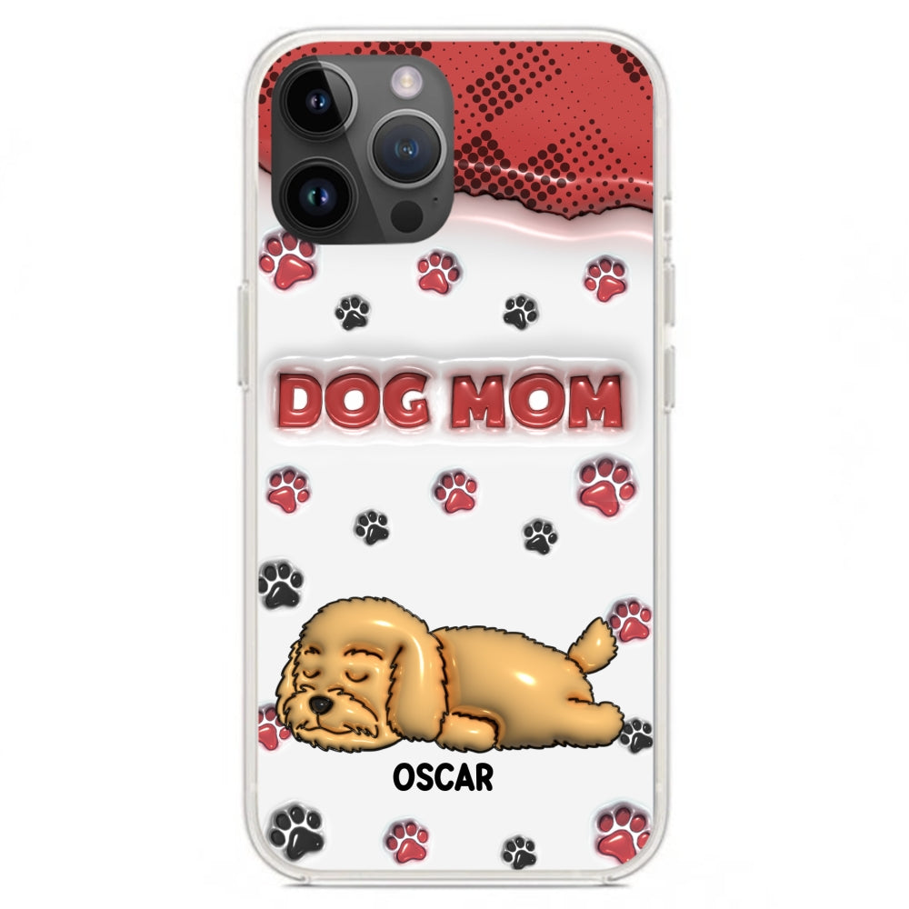 Dog Mom Version 2 - Personalized Custom 3D Inflated Effect Phone Case