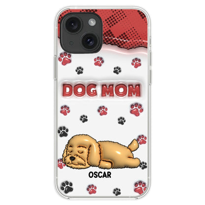 Dog Mom Version 2 - Personalized Custom 3D Inflated Effect Phone Case