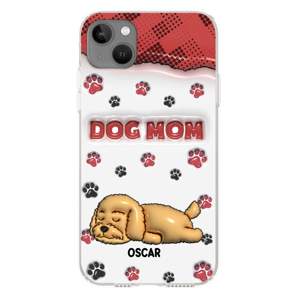 Dog Mom Version 2 - Personalized Custom 3D Inflated Effect Phone Case