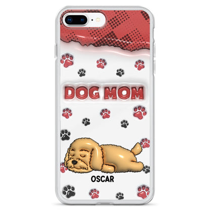 Dog Mom Version 2 - Personalized Custom 3D Inflated Effect Phone Case