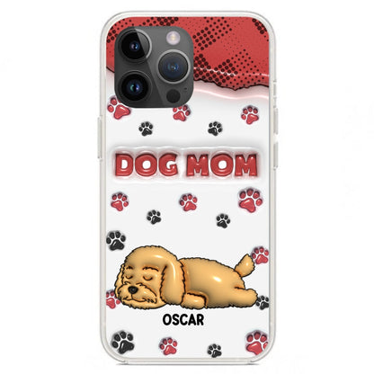 Dog Mom Version 2 - Personalized Custom 3D Inflated Effect Phone Case