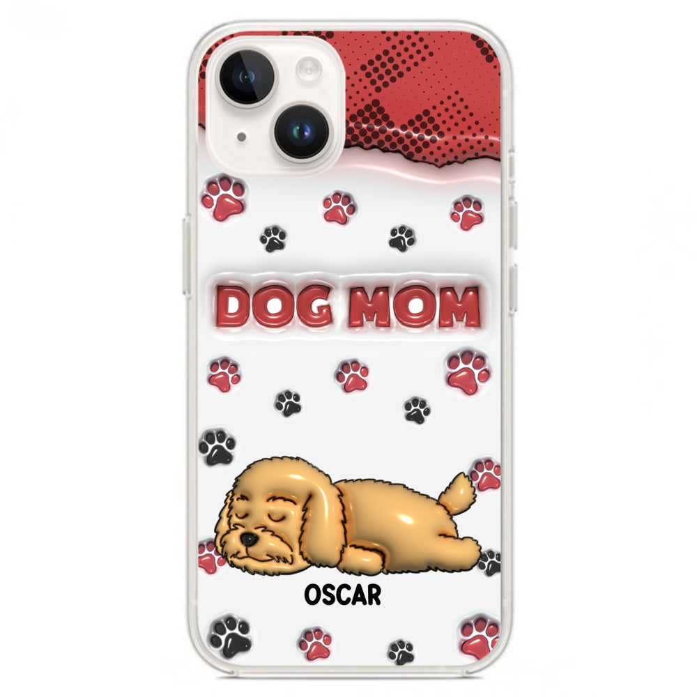 Dog Mom Version 2 - Personalized Custom 3D Inflated Effect Phone Case