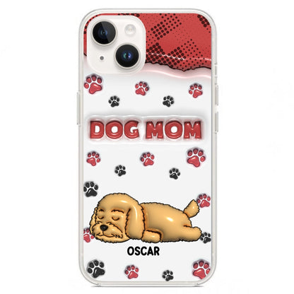 Dog Mom Version 2 - Personalized Custom 3D Inflated Effect Phone Case