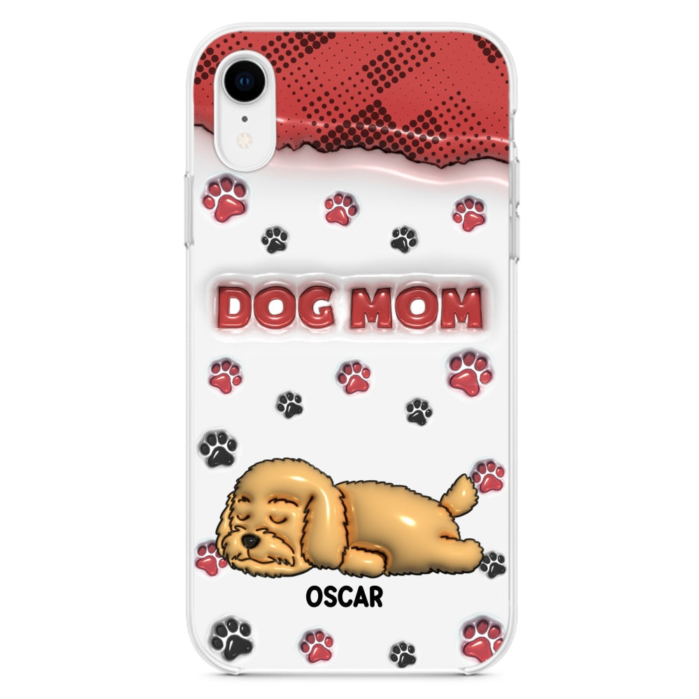 Dog Mom Version 2 - Personalized Custom 3D Inflated Effect Phone Case