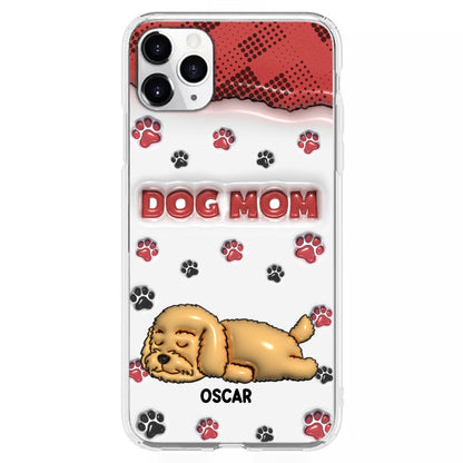 Dog Mom Version 2 - Personalized Custom 3D Inflated Effect Phone Case