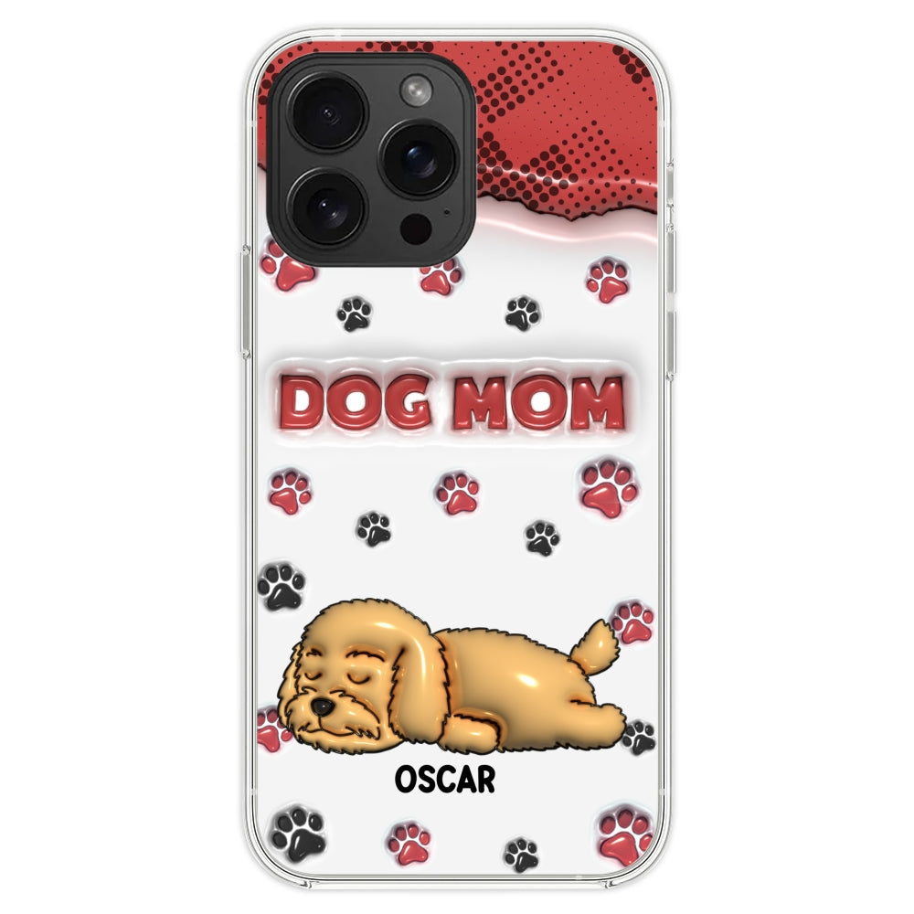 Dog Mom Version 2 - Personalized Custom 3D Inflated Effect Phone Case