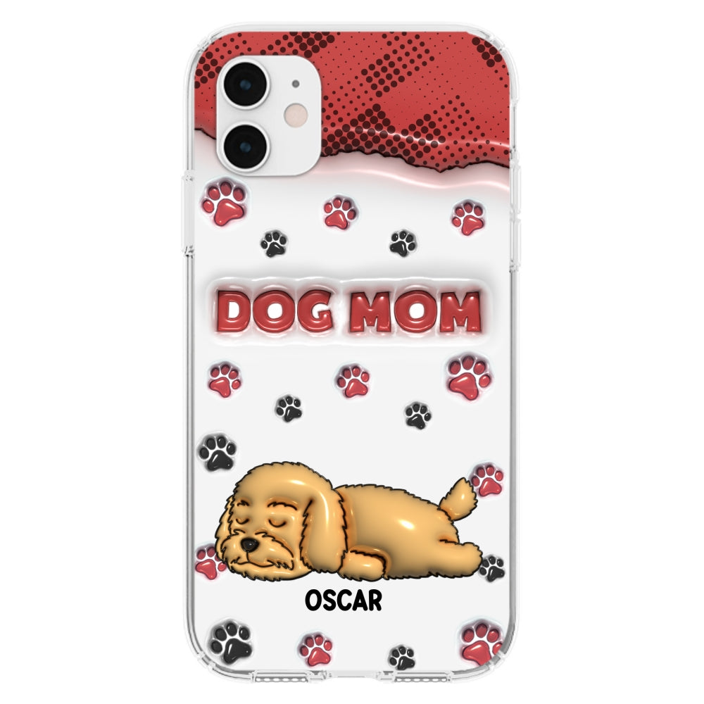 Dog Mom Version 2 - Personalized Custom 3D Inflated Effect Phone Case