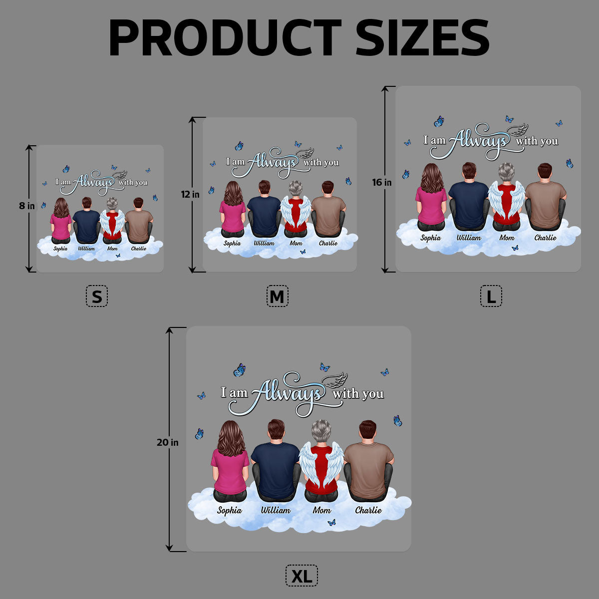 Always With You Family Memorial Remembrance Sympathy Gift Personalized Decal