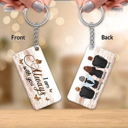 Always With You Sky Family Members, Memorial Personalized Acrylic Keychain, Sympathy Gift