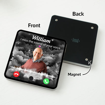 The Call I Wish I Could Take Memorial Voice Message Remembrance Keepsake Photo Inserted Personalized Music Fridge Magnet