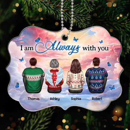 Family Memorial Sitting Heavenly Clouds Personalized Acrylic Ornament