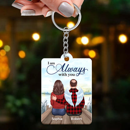 Always With You Lake View Family Memorial Personalized Acrylic Keychain
