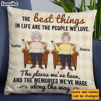 Personalized Gift For Friends The Best Thing In Life Pillow 36766 Mockup 3