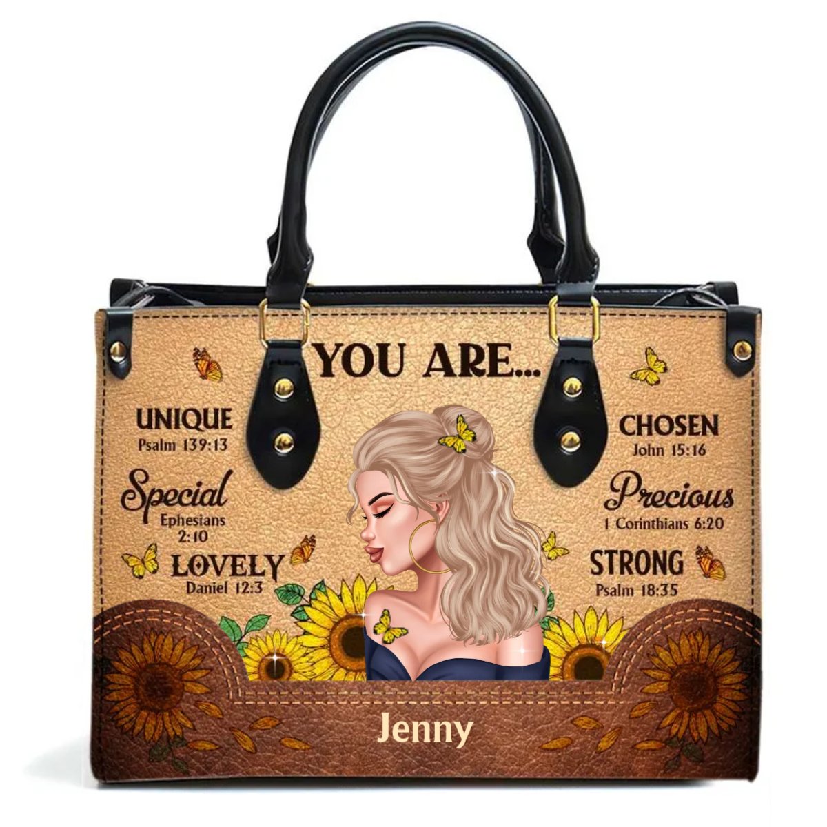 Daughter - You Are Affirmation - Personalized Leather Bag (VT) - The Next Custom Gift