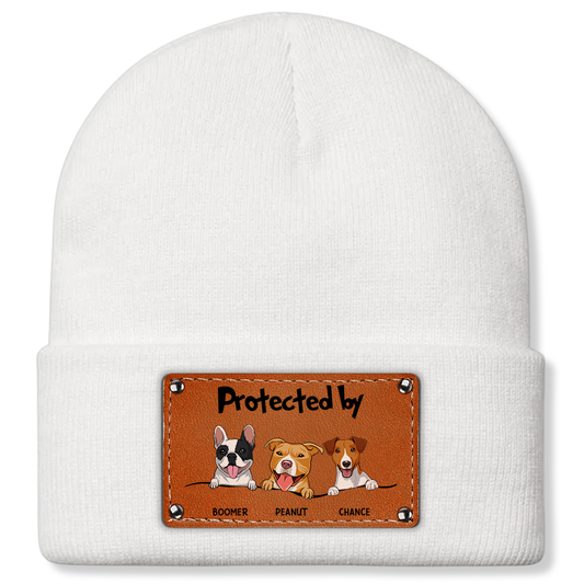 Protected By Dog - Personalized Custom Beanie