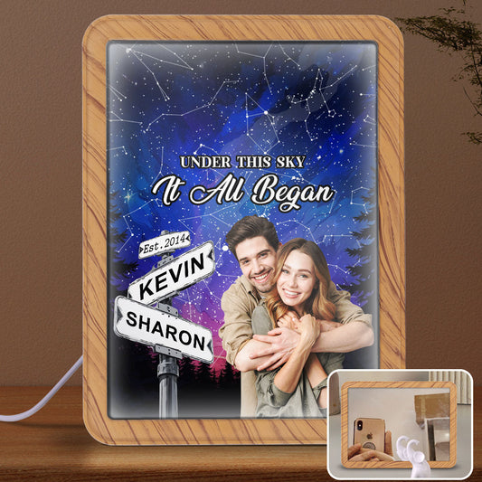 Under The Sky It All Began - Personalized Custom Magic Mirror