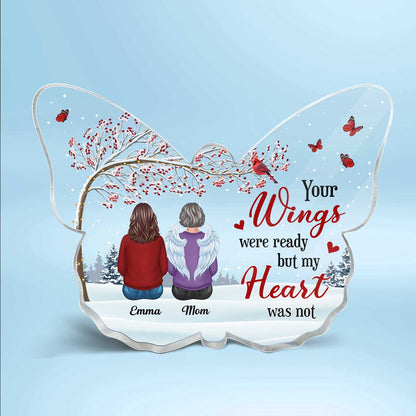 Berry Tree Your Wings Were Ready Memorial Remembrance Gift Personalized Butterfly Acrylic Plaque