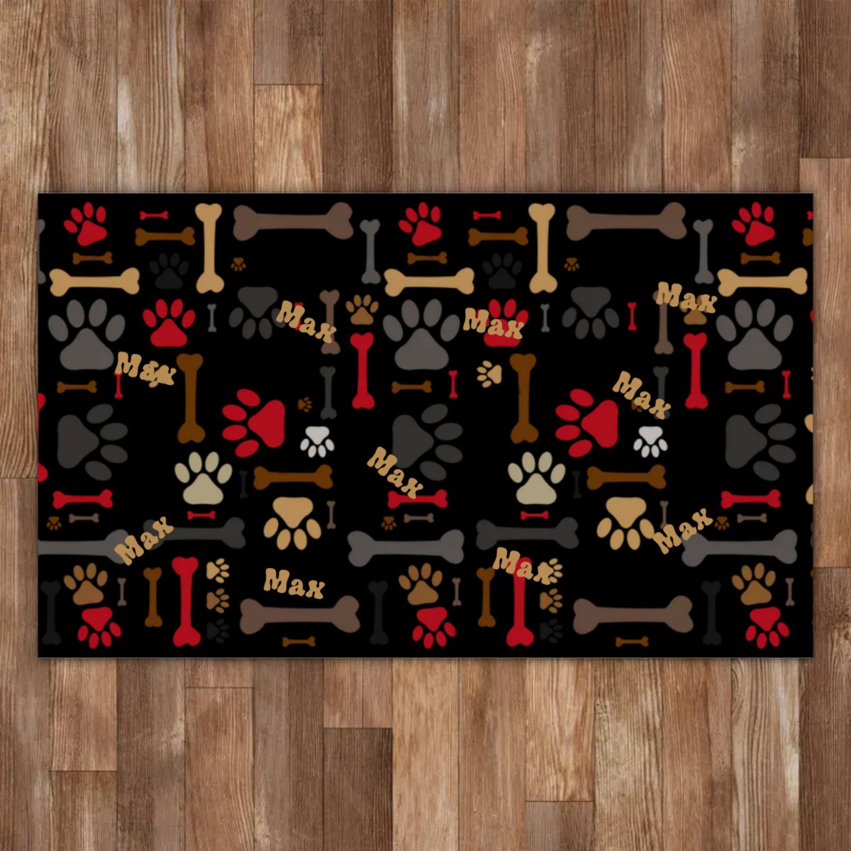 Dog Lovers - Bones And Paws - Personalized Premium Rug - The Next Custom Gift