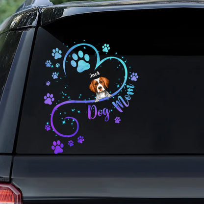 Dog Lovers - Dog Mom Heart Line - Personalized Sticker Decal (TL) - The Next Custom Gift