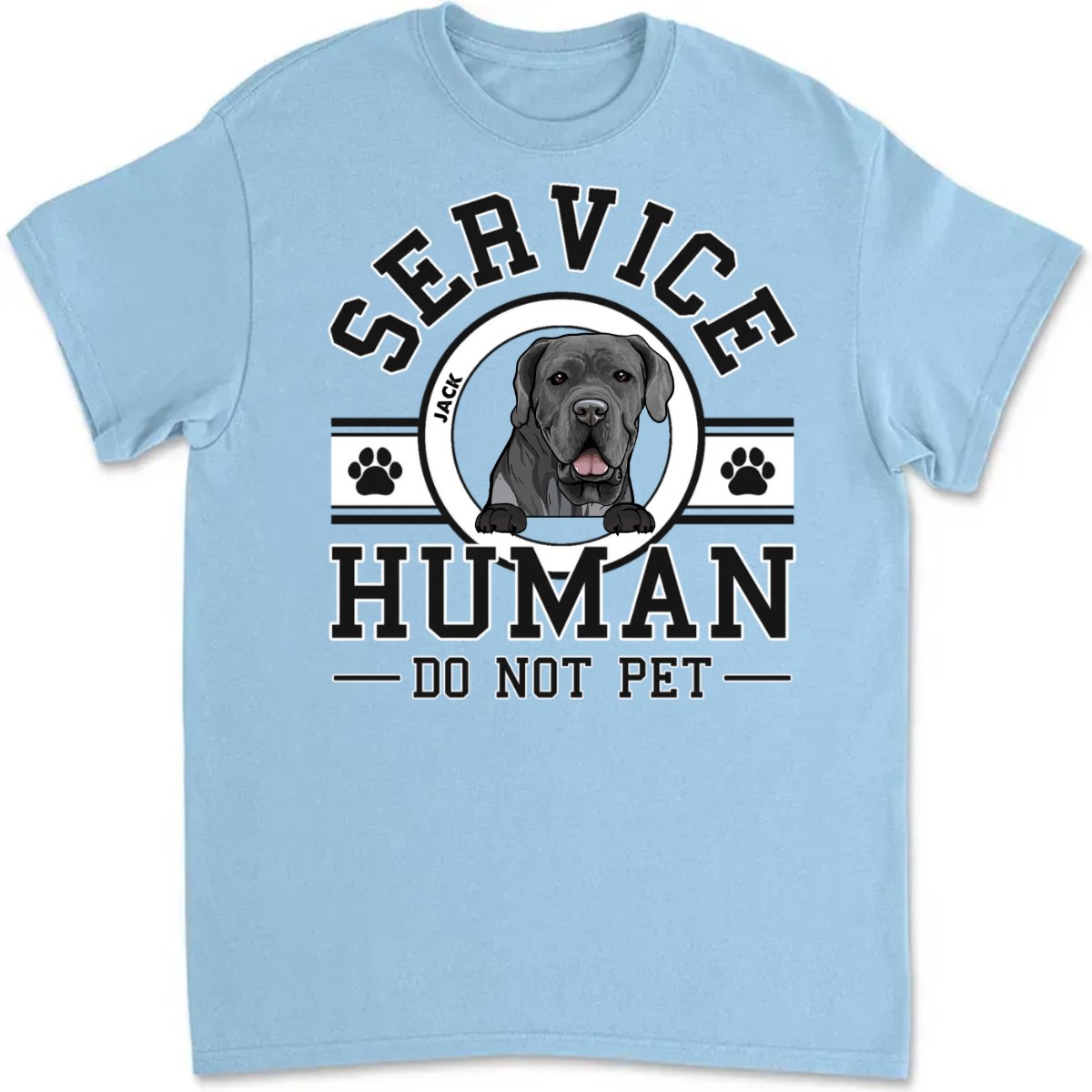 Dog Lovers - Dog Service Human Logo - Personalized T - shirt (VT) - The Next Custom Gift