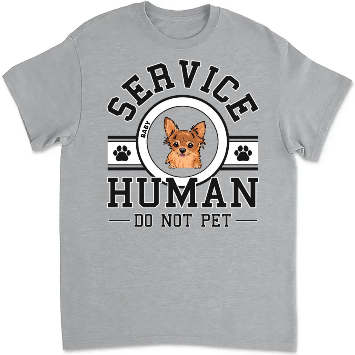 Dog Lovers - Dog Service Human Logo - Personalized T - shirt (VT) - The Next Custom Gift