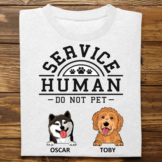 Dog Lovers - Dogs Service Human Logo - Personalized T - Shirt - The Next Custom Gift